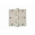 Patioplus 3.5 x 3.5 in. - 0.25 in. Radius Steel Residential Duty Hinges, Satin Nickel - Set of 2 PA1632821